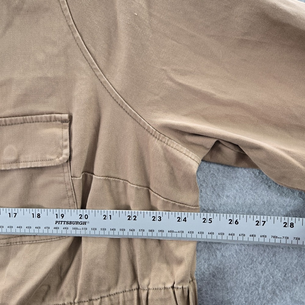Torrid‎ Women Jacket 3 Tan Twill Utility Button Long Sleeve - Picture 6 of 9